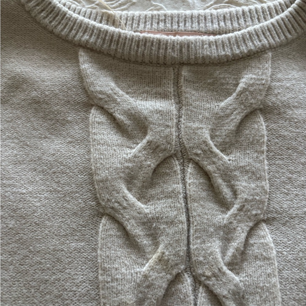 Philosophy Cream Cable Knit Sweater